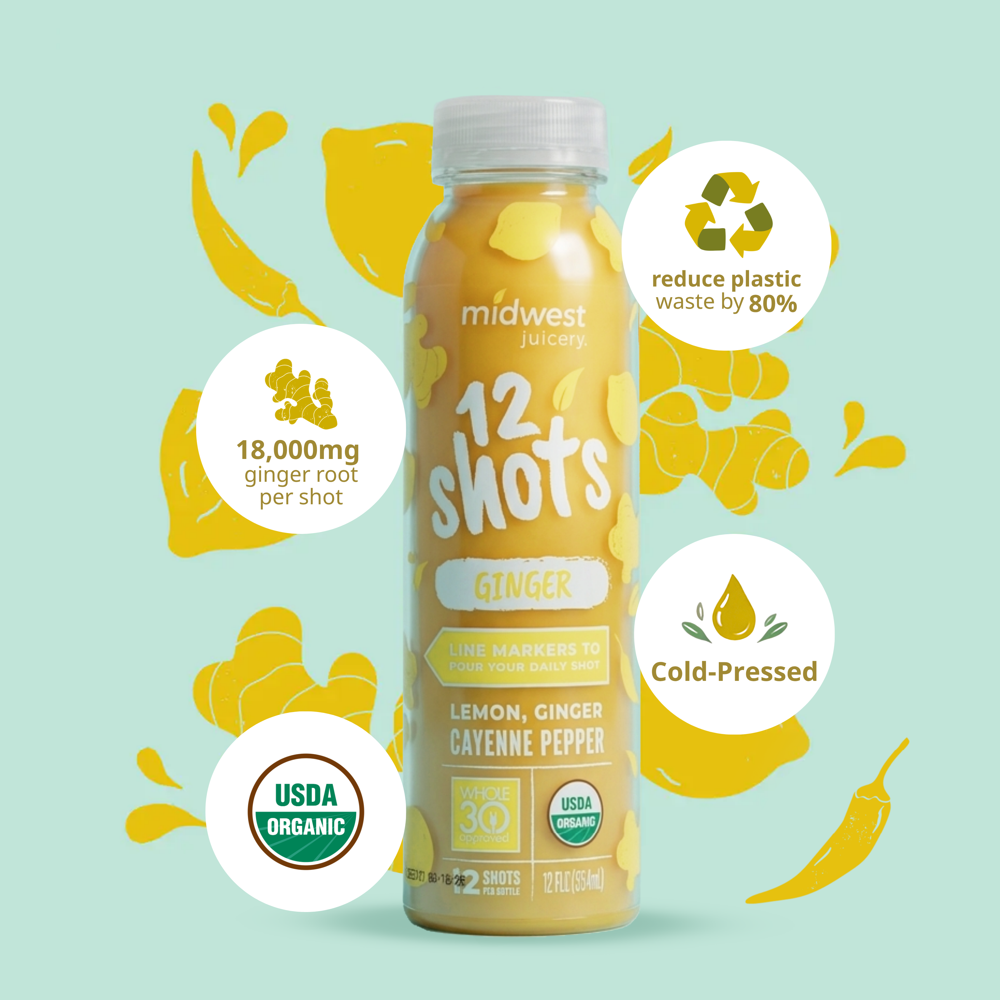 12 Shots - Ginger Shots
