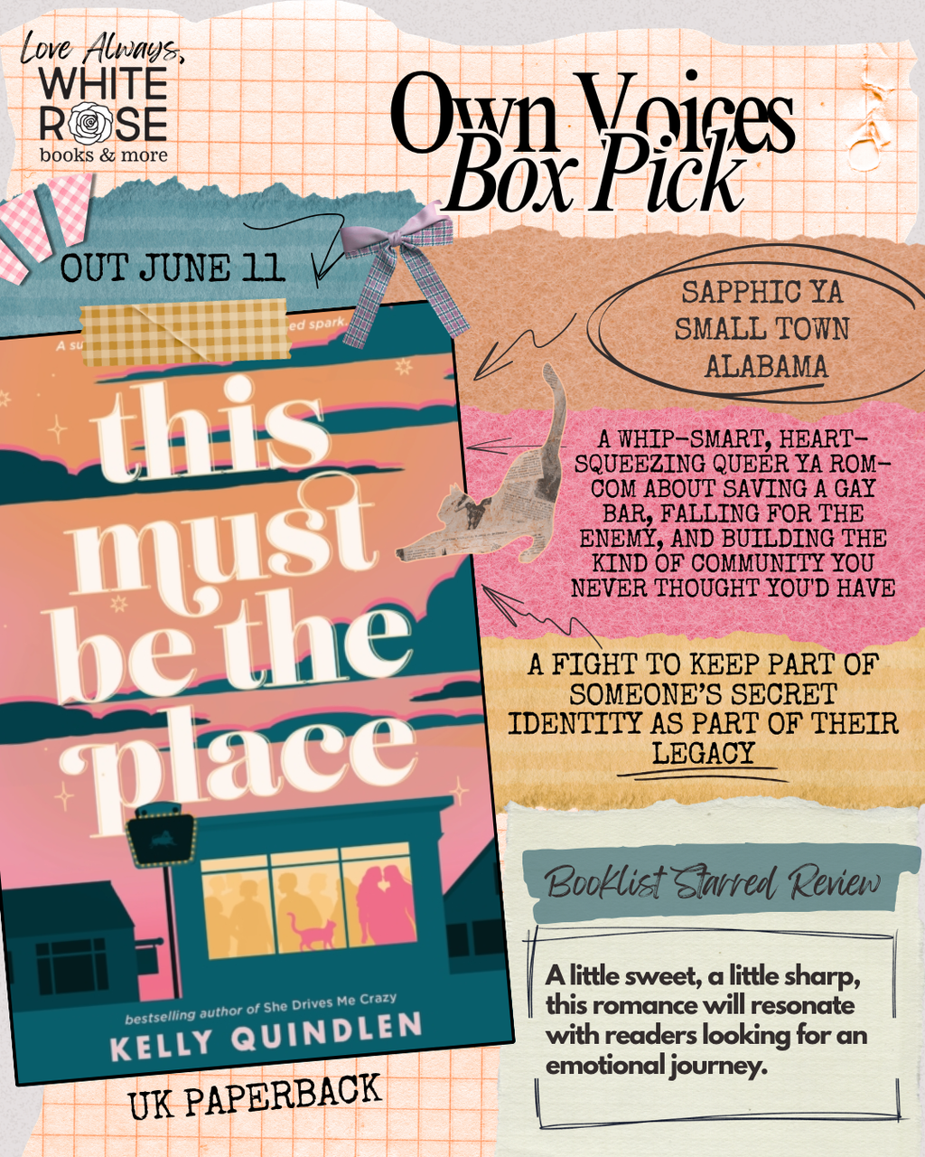 Own Voices Book Subscription Box: June Selection: This Must Be the Place by Kelly Quindlen
