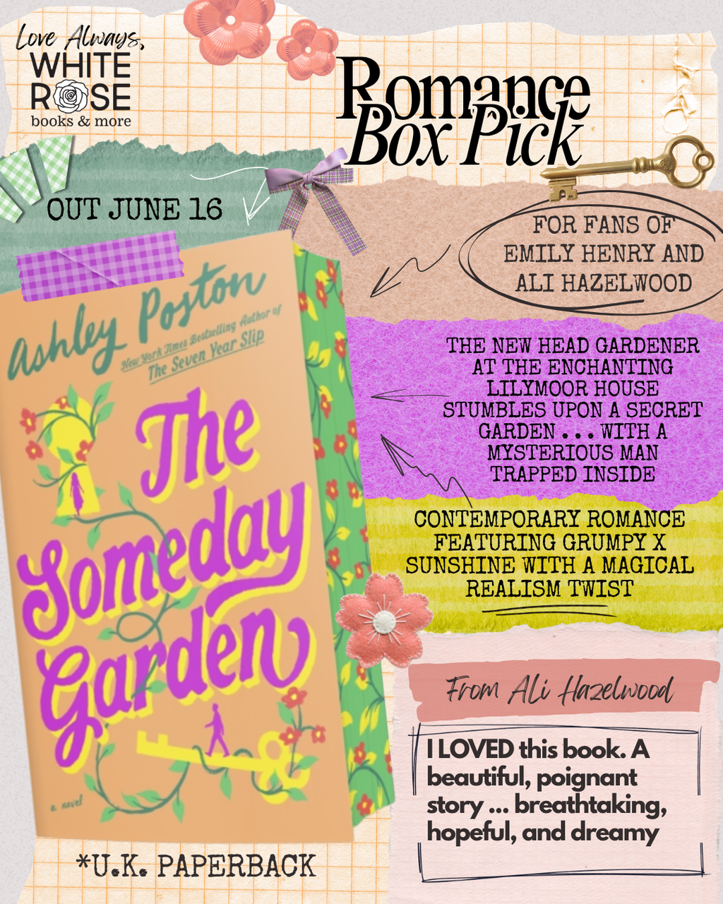 Romance Subscription Box: JUNE Selection: The Someday Garden by Ashley Poston