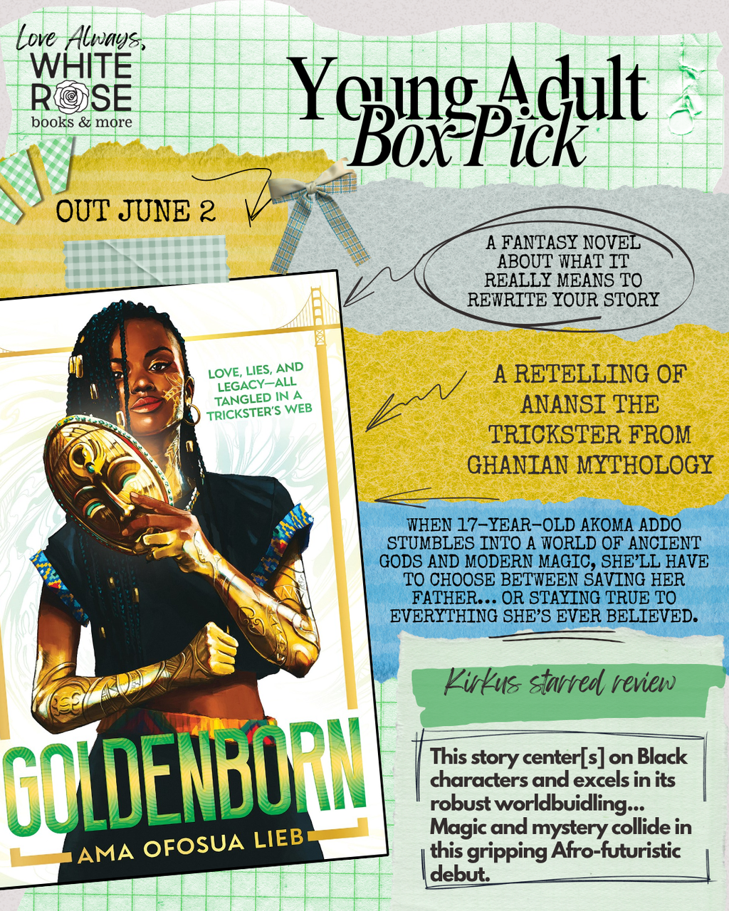 Young Adult Book Subscription Box: June Box - Goldenborn by Ama Ofosua Lieb