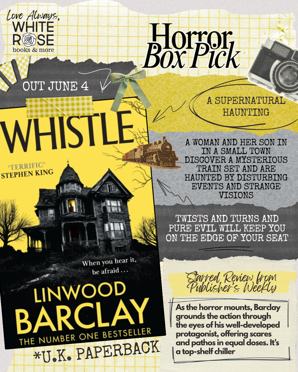 Horror Subscription Box: June Selection: Whistle by Linwood Barclay