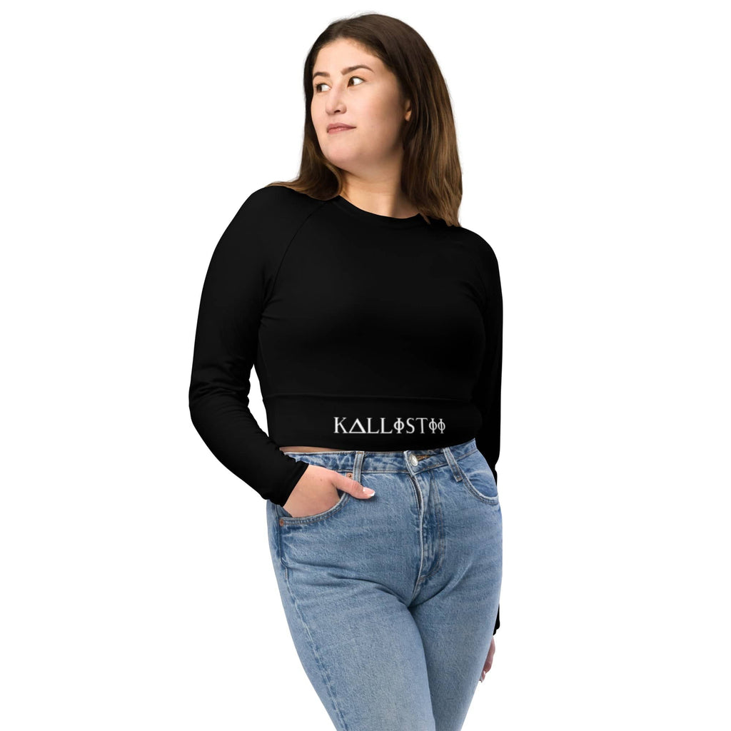 Women's Workout Crop Top | Long Sleeve Fit | Kallistii
