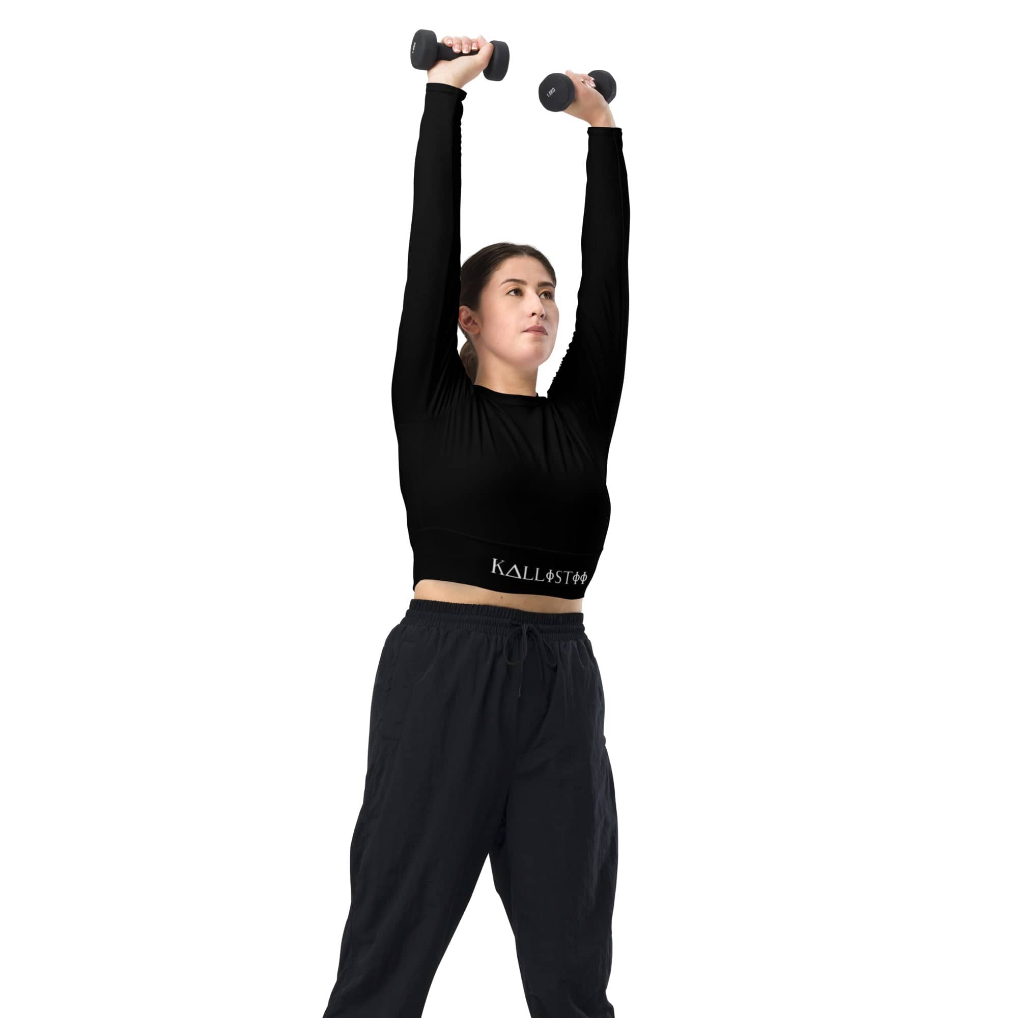 Women's Workout Crop Top | Long Sleeve Fit | Kallistii