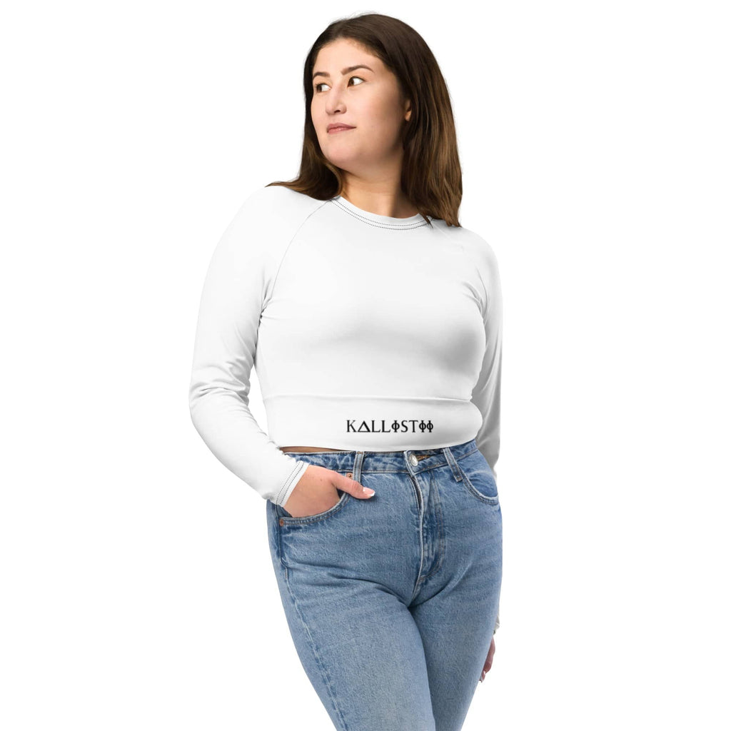 Women's Workout Crop Top | Long Sleeve Fit | Kallistii