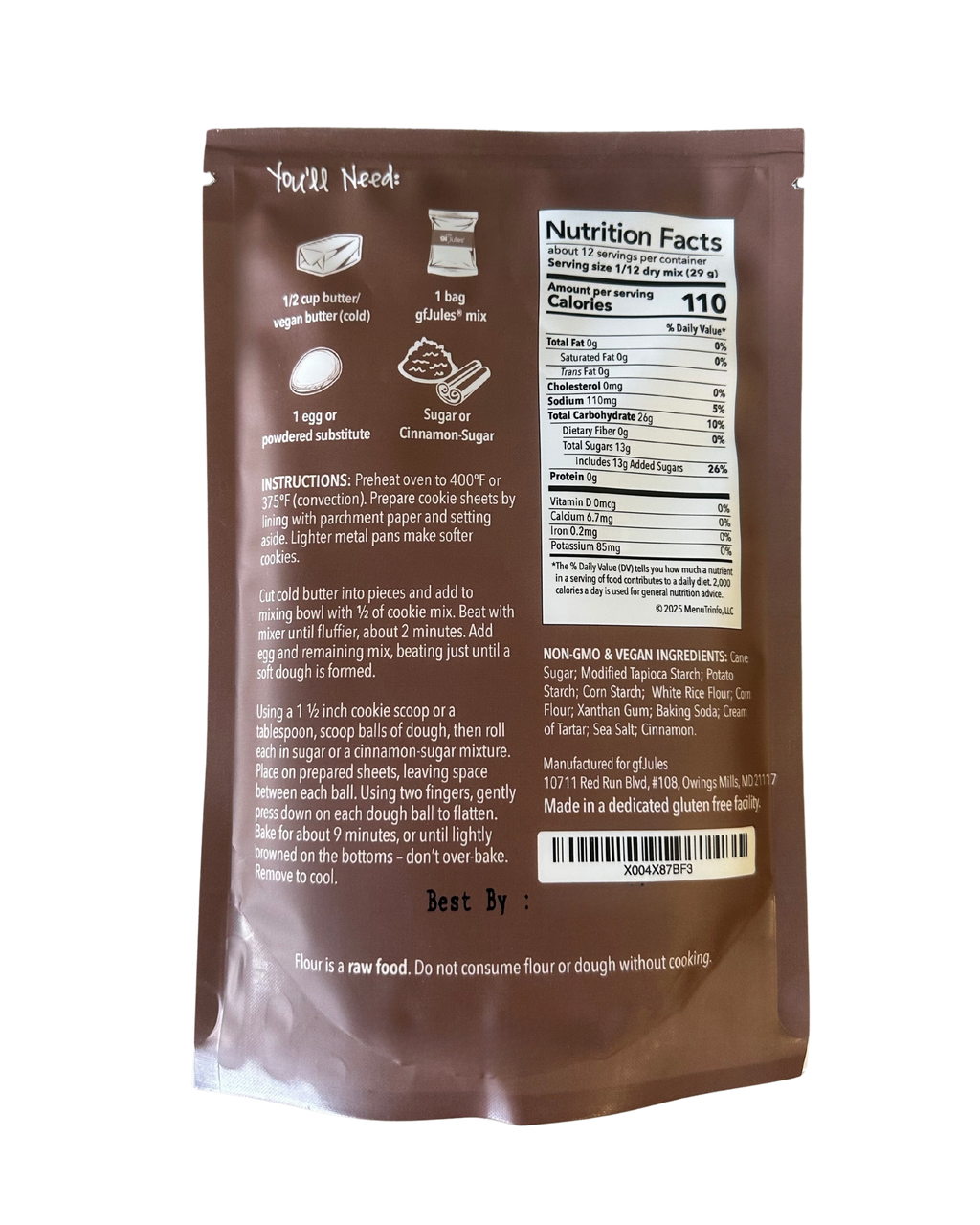 gfJules Gluten Free Snickerdoodle Mix