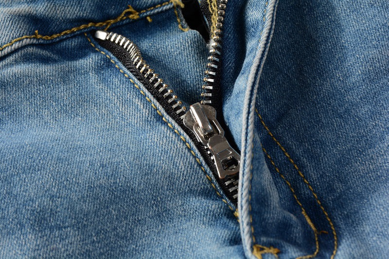 Street Style Denim Pants | Ripped Blue Design | Kallistii